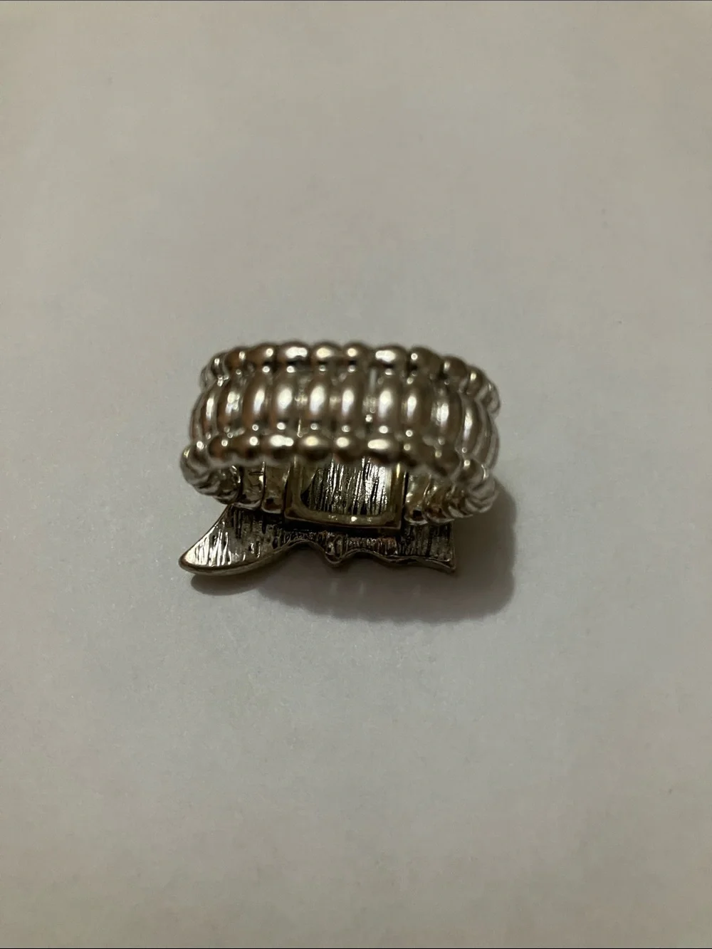 Rhinestone American Flag Stretch Ring - Red, White & Blue - Picture 2 of 3